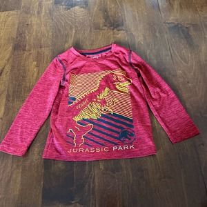 Jumping Bean active long sleeve red shirt size 4 dinosaur jurassic park